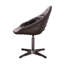 Chaise de bureau en cuir ébène pivotante, assise confortable avec fonction pivotante