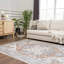 Tapis orange lavable à la machine Medallion Design Performance-88967375