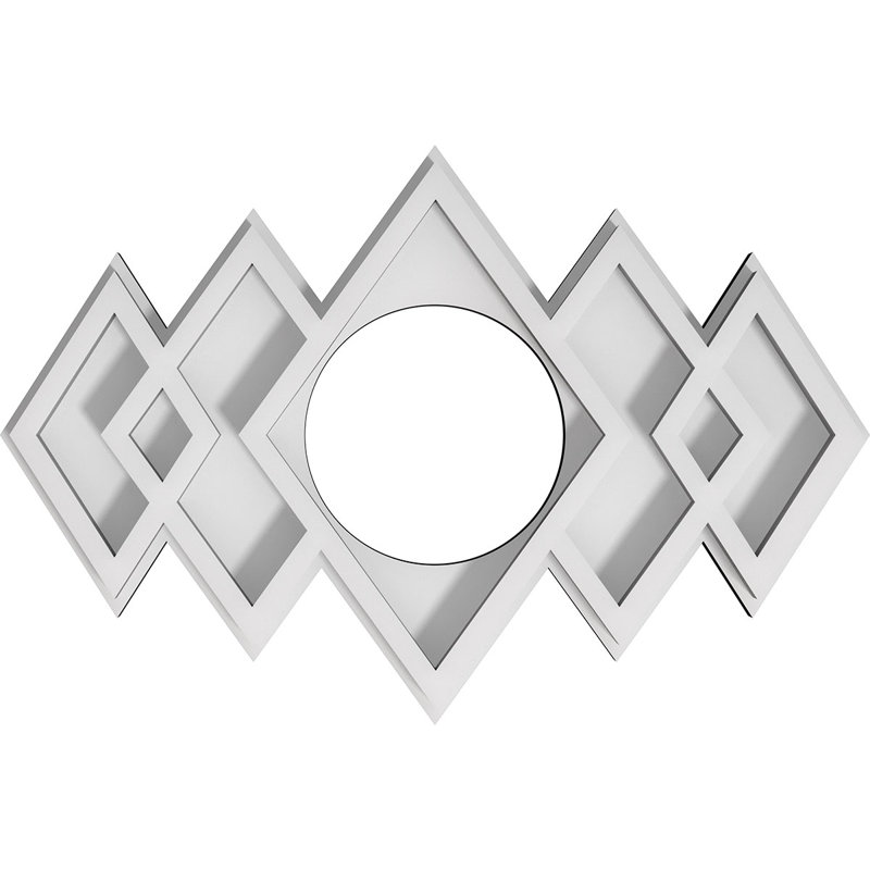Diamètre intérieur de médaillon contemporain en PVC de 3 po Zoe, H 6,625 po x l 10 po x P 1 po