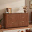 Meuble télé 55 po à 6 tiroirs 55 po - Noyer-1505479056