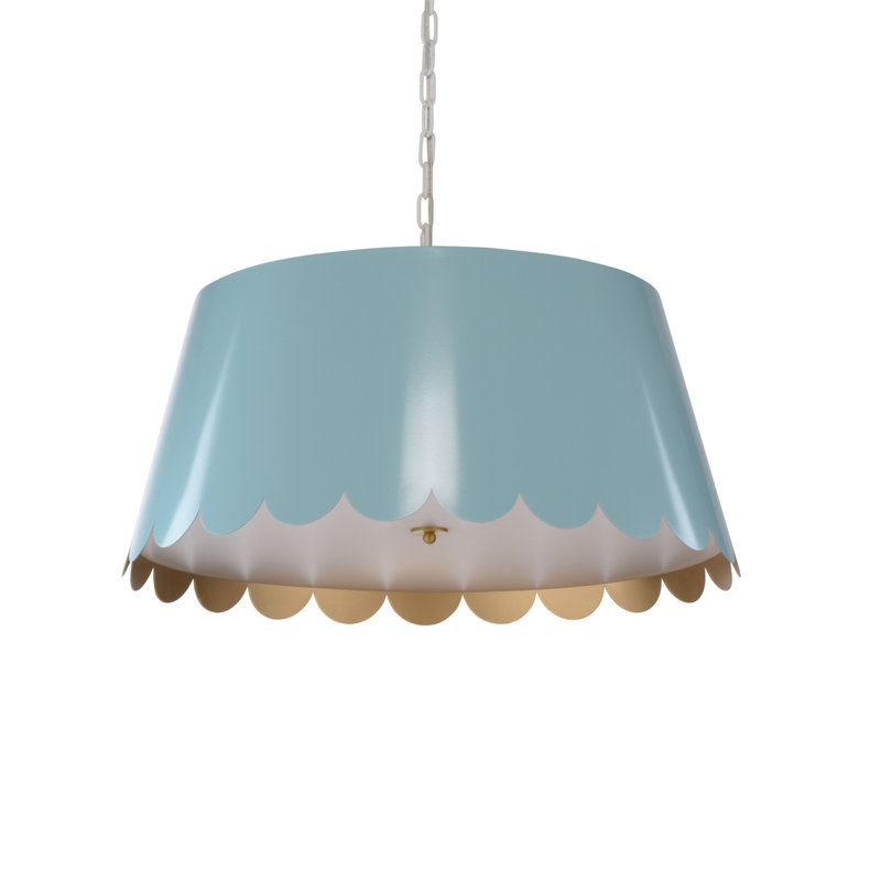 Luminaire suspendu Coastal Empire, Bleu ciel, H 13 po x l 29 po x P 29 po