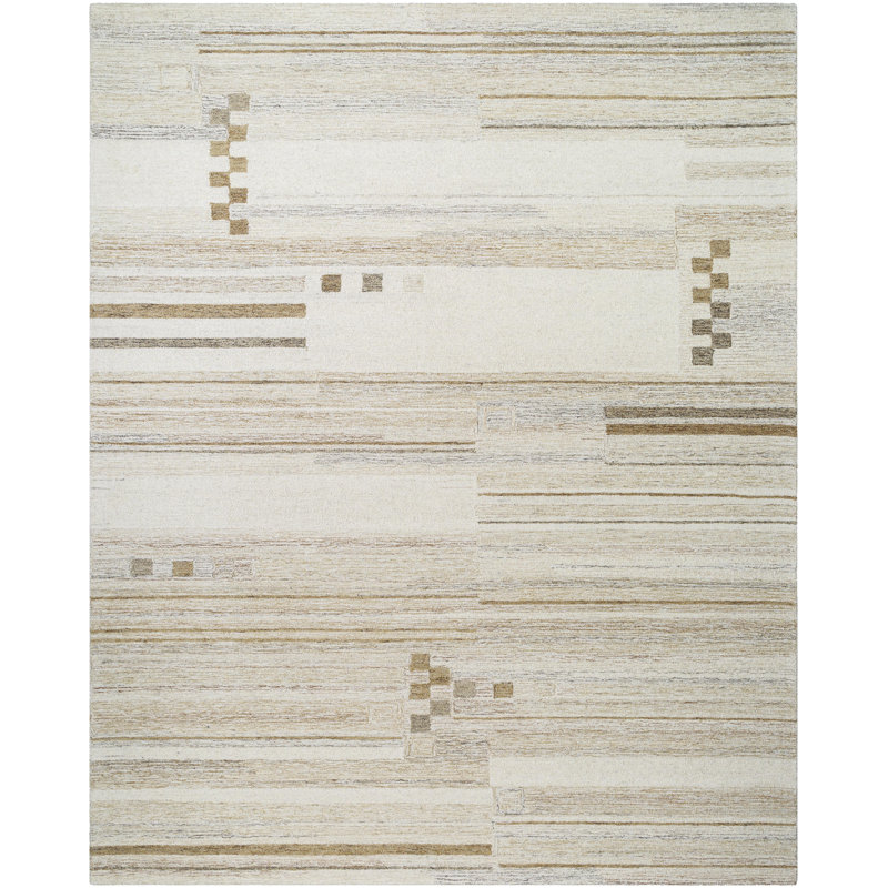 Tapis moderne touffeté à la main Kokal, Rectangle 5 pi x 7 pi 6 po