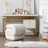 S-shape Velvet Fabric Ottoman with Anti-slip Foot Nails, Perfect for Living Room and Bedroom Decor-1193716907