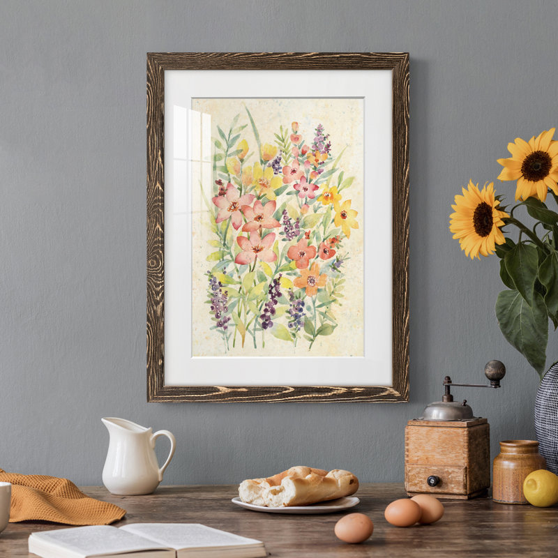 " Freshly Cut II " Painting Print, Walnut Framed, 20" H x 17" W x 1" D