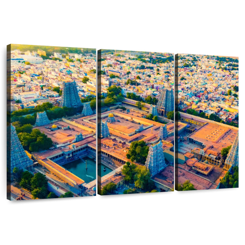 Adella Meenakshi Temple Complex, 32" H x 50" W
