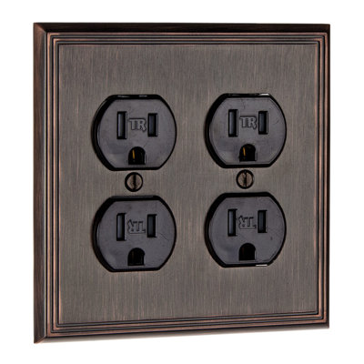 Plaque murale quadruple prise double 2 prises