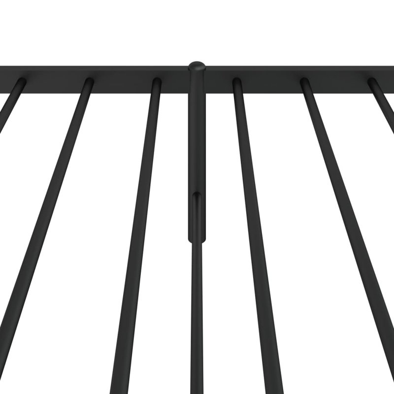 Structure de lit en métal, robuste, sans matelas, Noir, Simple TG