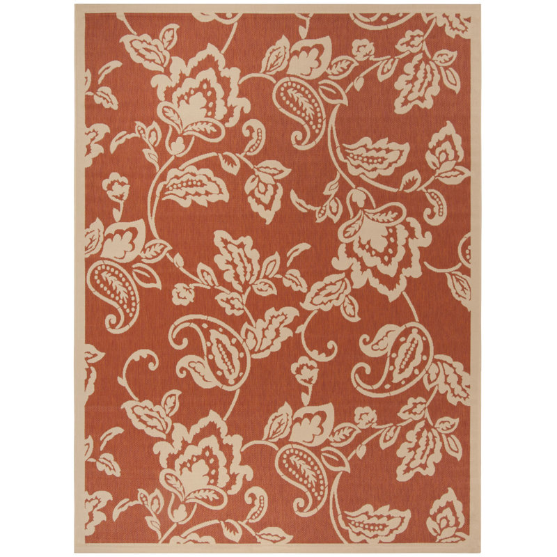 Tapis terre cuite / beige Berrima, Rectangle 6 pi 7 po x 9 pi 6 po