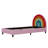 Rainbow Design Upholstered Platform Bed Cute Style Princess Bed