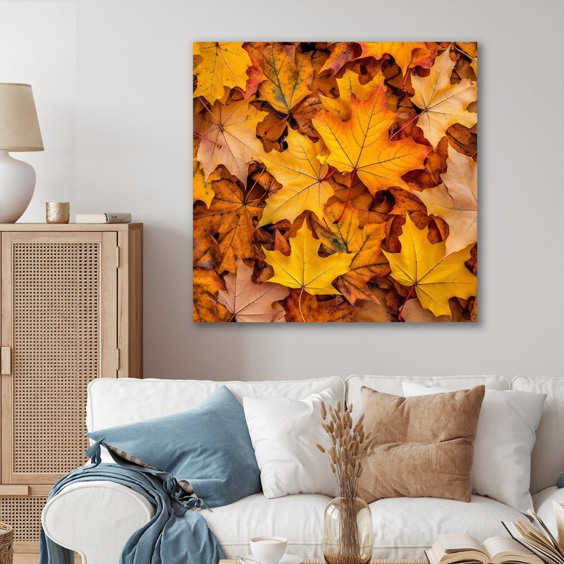 «Canadian Mapple Tree Leaves I», reproduction sur toile canadienne, H 24 po x l 24 po x P 1 po, Toile tendue