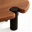 Table basse ovale en bois de ferme, centre de salon en noyer