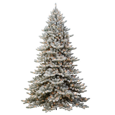 Pre-Lit Artificial Flocked Christmas Tree