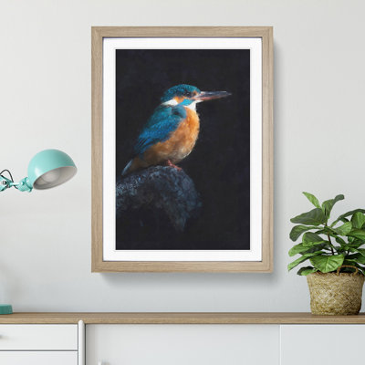 Kingfisher Bird - Picture Frame Painting Print