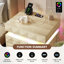 Diamond-Textured 2 - Drawers Bedside Table with Hidden Storage and Lockable, Modern Nightstand with Human Sensor Light-1165680457