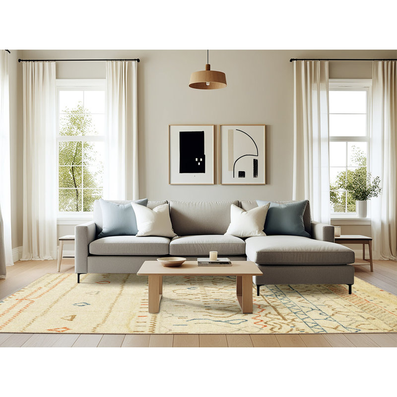 Abstract Indoor Rug, Rectangle 6' x 9'