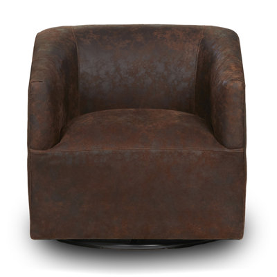 Chloe Leather Swivel Accent Chair