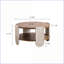 Table basse en bois massif de style Palace avec rangement double couche pour le salon, facile à assembler