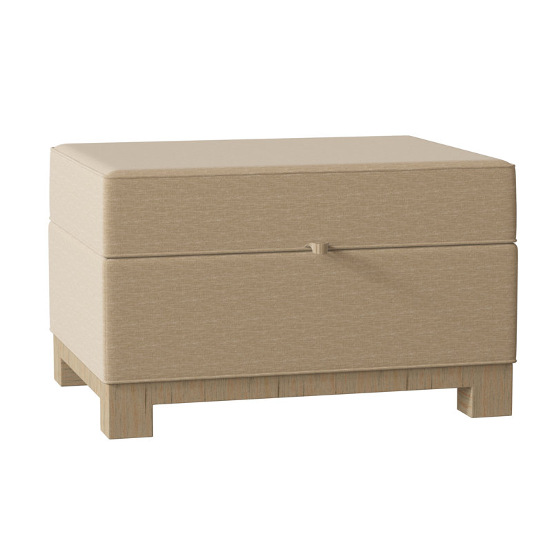 Repose-pieds rectangulaire avec rangement Brandes, Bisque Key, Acajou