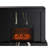 Drisana Black Mirrored Finish Fireplace