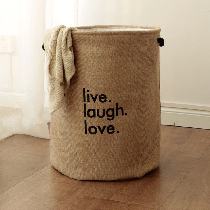 Emanuele Fabric Laundry Bag with Handles