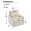 Fauteuil d'appoint moderne rembourré 32,5 po Drago-281660256