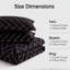 3 Pieces Duvet Cover Set, Microfiber Comforter Cover Set, Brick Printed with Zipper Closure and Corner Ties - NTBAY-48256797