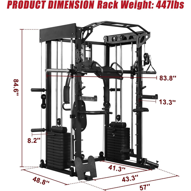 Système tout-en-un Tigerking Gym Home, poulie à câble et système de pressage des jambes pour l'entraînement complet de la force du corps