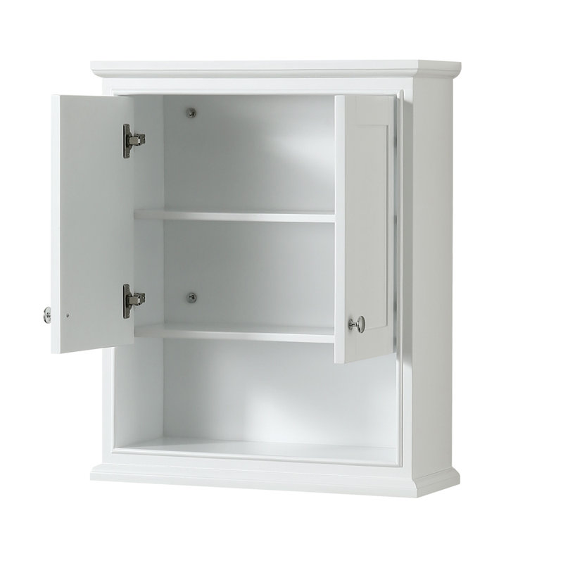 Deborah Bathroom Storage, White/Chrome