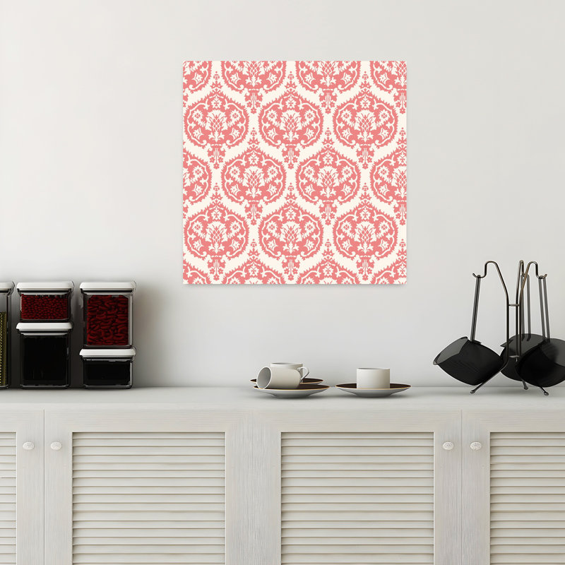 Art contemporain, architecture moderne, élégante et romantique, Rouge, H 18 po x l 18 po