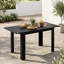 Grande table de salle à manger extensible réglable de 47 po à 62 po pouvant accueillir de 4 à 8 personnes avec plateau extensible lisse et imperméable facile à nettoyer