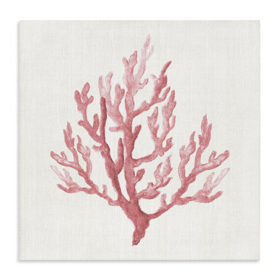Toile de branche de corail rose en sourdine, design par Janet Tava