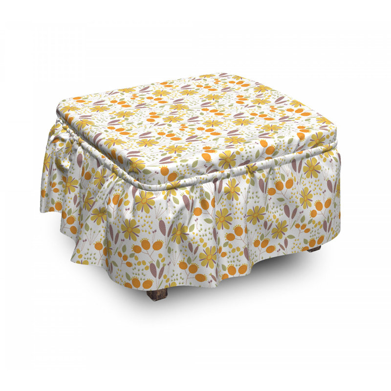 Housse pour repose-pieds de feuillage de terrain d’automne