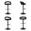 Ensemble de 2/3 tabourets de bar pivotants réglables en velours avec repose-pieds en T et base en métal-200499334-200499336-200499338