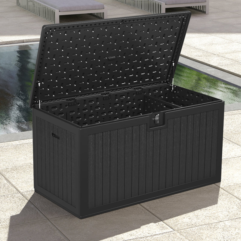 Balconera 270 Gallons Water Resistant Deck Box, Black