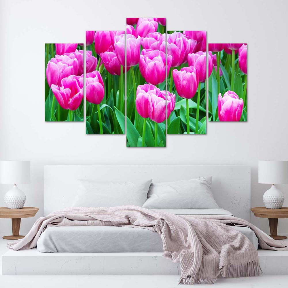 Leinwandbild Pink Tulips