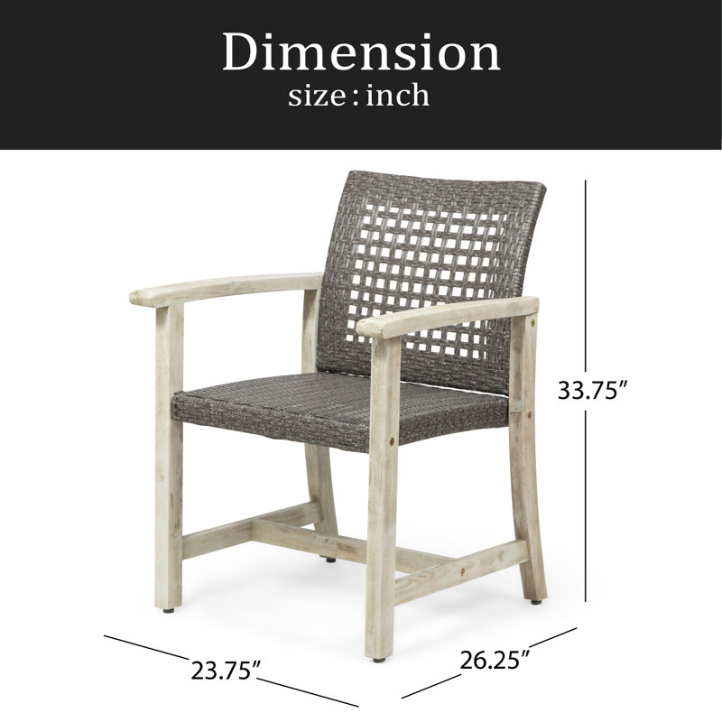 Chaise en bois et osier (ensemble de 2)