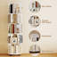 65.15'' 5-Tier 360° Rotating Bookcase With Wheels For Living Room Home Office-471594032