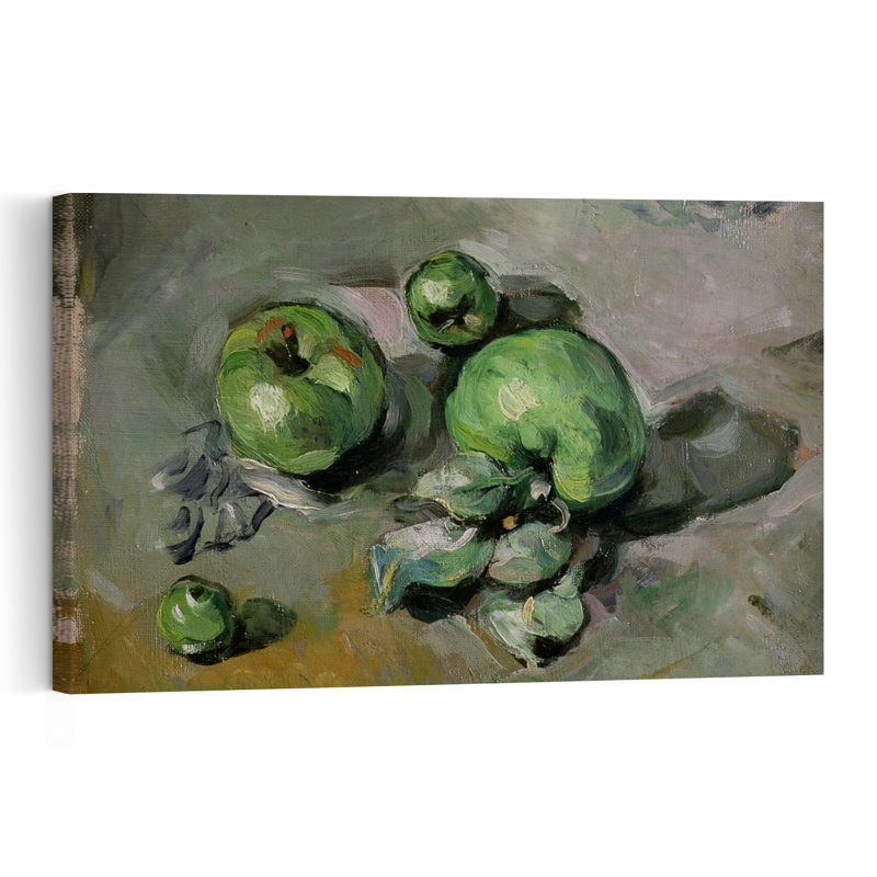 Pommes vertes, vers 1872-1873, estampe murale abstraite contemporaine sur le thème des fruits, H 40 po x l 60 po