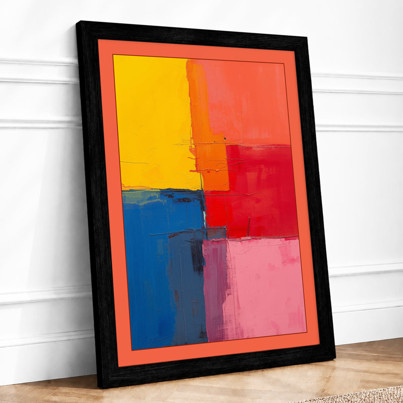 Colour Study Abstract - Framed Print, A2 - 59.4 x 42.0 cm, Black