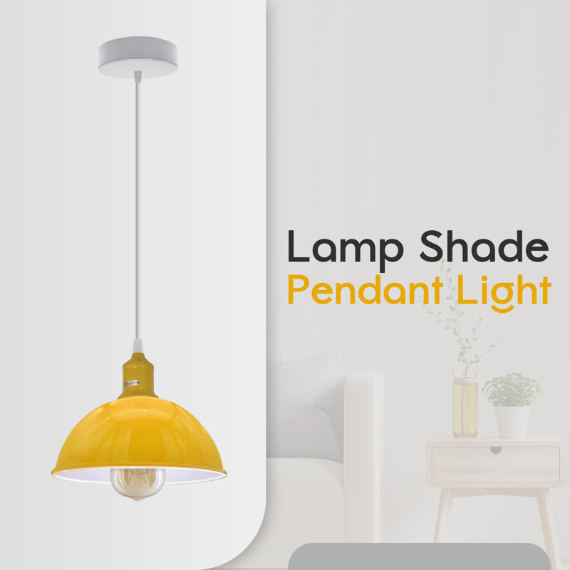 Gingras 2 - Light White Single Pendant, No, Yellow