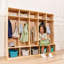 Casier ECR4Kids 5 sections avec banc, mobilier de salle de classe-107513173