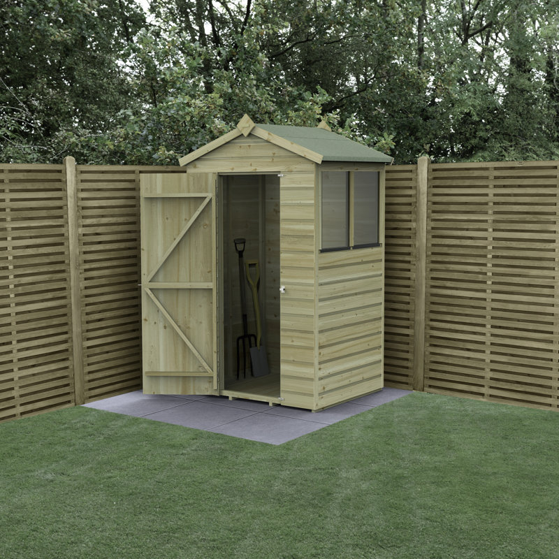 Beckwood 4x3 Pressure Treated Shiplap Wooden Apex Garden Shed