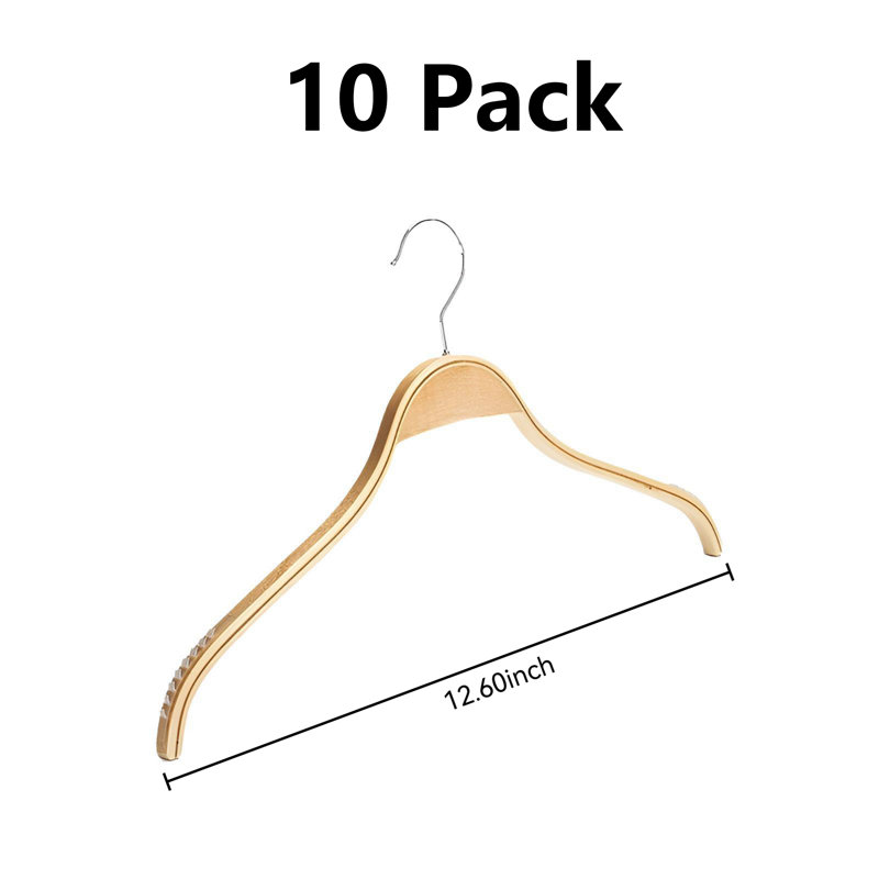 Cintres de luxe en bois massif - Profil large d'épaule, 10