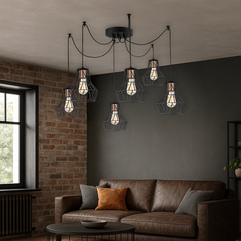 Lustre en métal 6 lumières