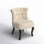 Chaise d'appoint à oreilles rembourrée en velours Grenier-1703806765