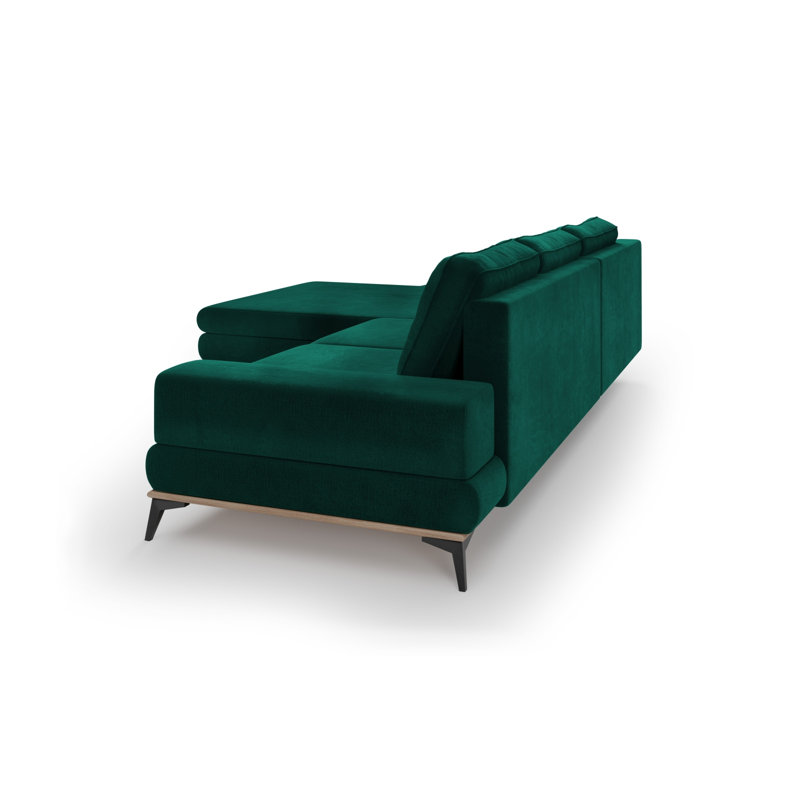 Cuiksa 5 Seater Sofa Bed, Green, Left Hand Facing