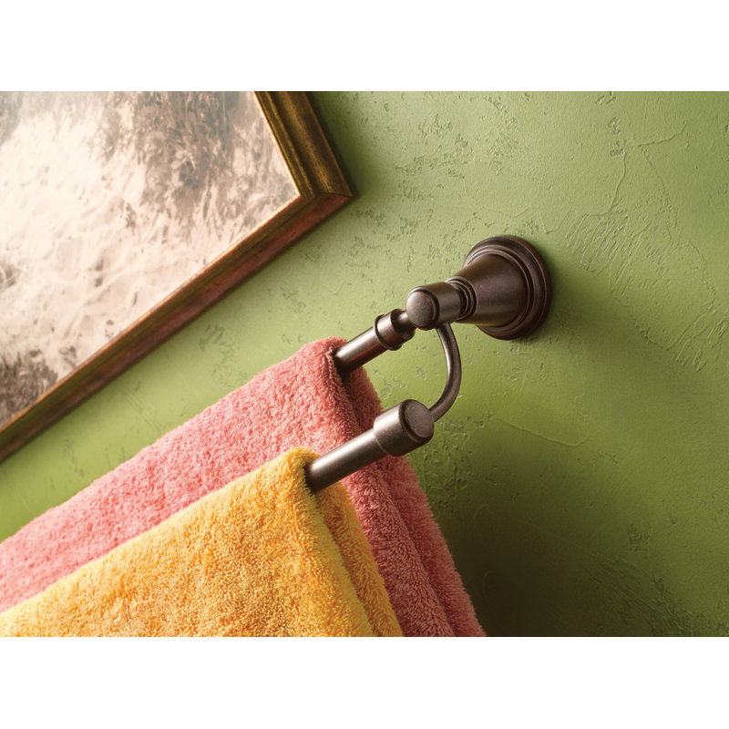 Bradshaw Double 24" Wall Mounted Towel Bar, Oil Rubbed Bronze