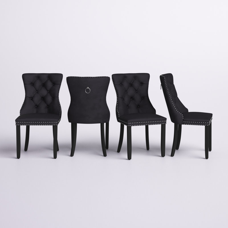 Chaise de salle à manger Alexes, Noir