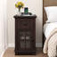 Table de chevet 1 tiroir pour chambre à coucher avec rangement et prises intégrées Binyameen, tables de chevet avec tablette -1252060726-1274485020