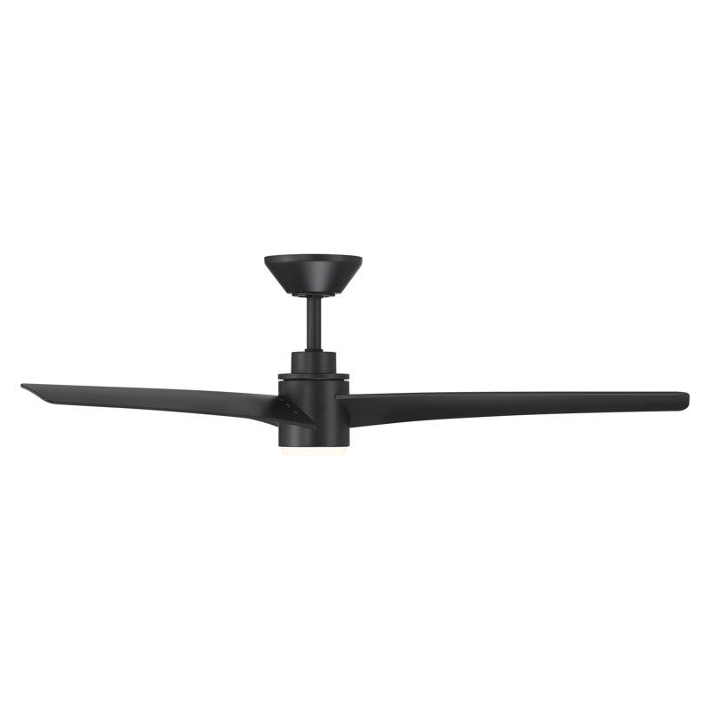 Novelle Indoor/Outdoor 3-Blade LED Smart Ceiling Fan With 2700K-3000K-4000K-5000K Selectable LED Light Kit and Remote Control Included, Works With Alexa and iOS or Android App